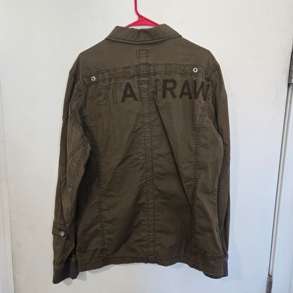 G-Star RAW Overshirt Utility Military Green Cargo Jacket Size XL - Picture 5 of 5